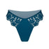 Blue lace high leg cheeky panty
