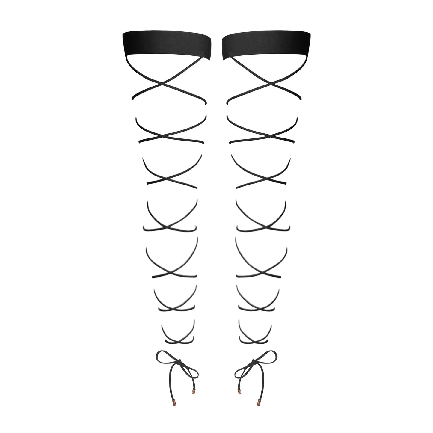 Crisscross Stay Up Black - Monique Morin Lingerie