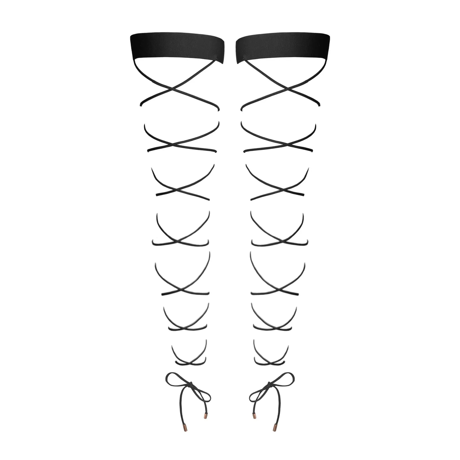 Crisscross Stay Up Black - Monique Morin Lingerie