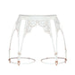 Frisson Lace Garters Crystal - Monique Morin Lingerie