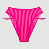 Product thumbnail Vertigo High Leg Panty Neon Pink - Monique Morin
