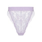 Pale purple stretch lace hi-leg panty with back cut-out and wide elastic band
