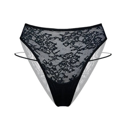 Wild Remix High Leg Panty Black - Monique Morin Lingerie