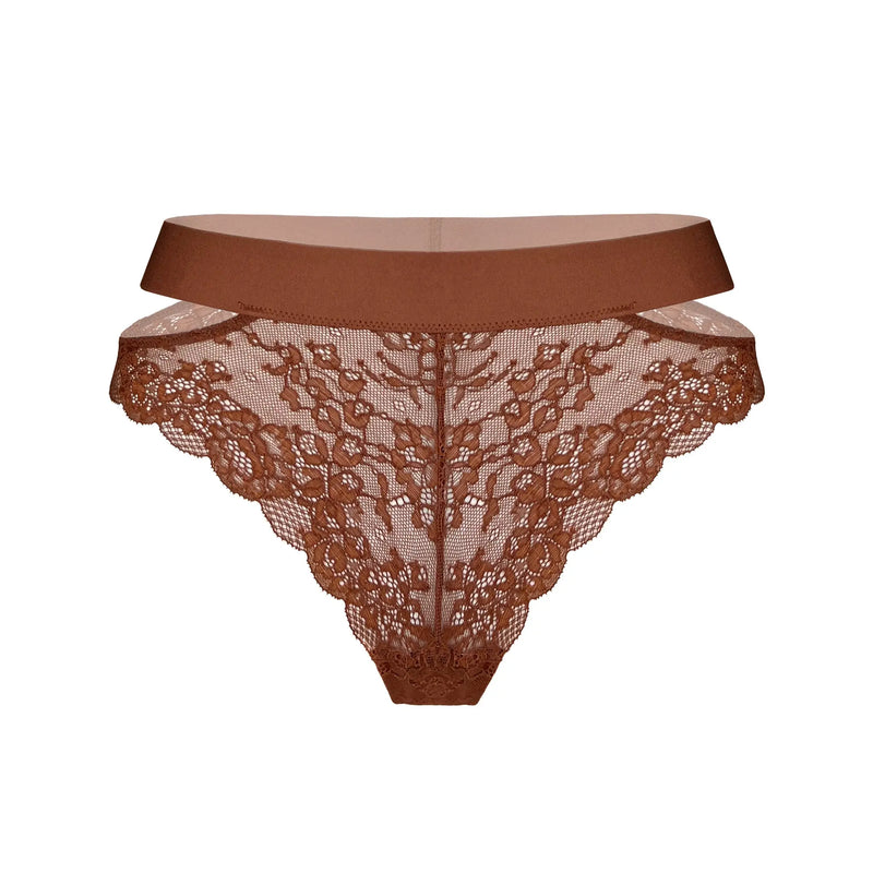 Wild Lace Cheeky Salted Caramel - Monique Morin Lingerie