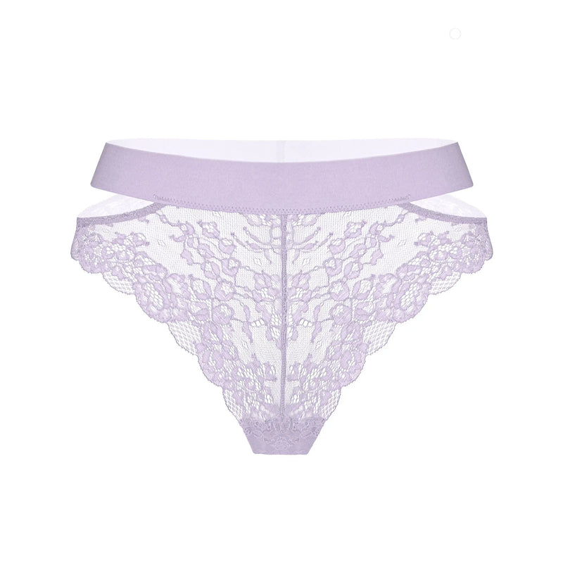 Wild Lace Cheeky Panty Lilac Hint - Monique Morin Lingerie