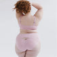 Caress Brief Fleur Pink - Monique Morin Model 5'7" 51" hip wearing size 2X