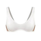 White modal pull over scoop neck bralette