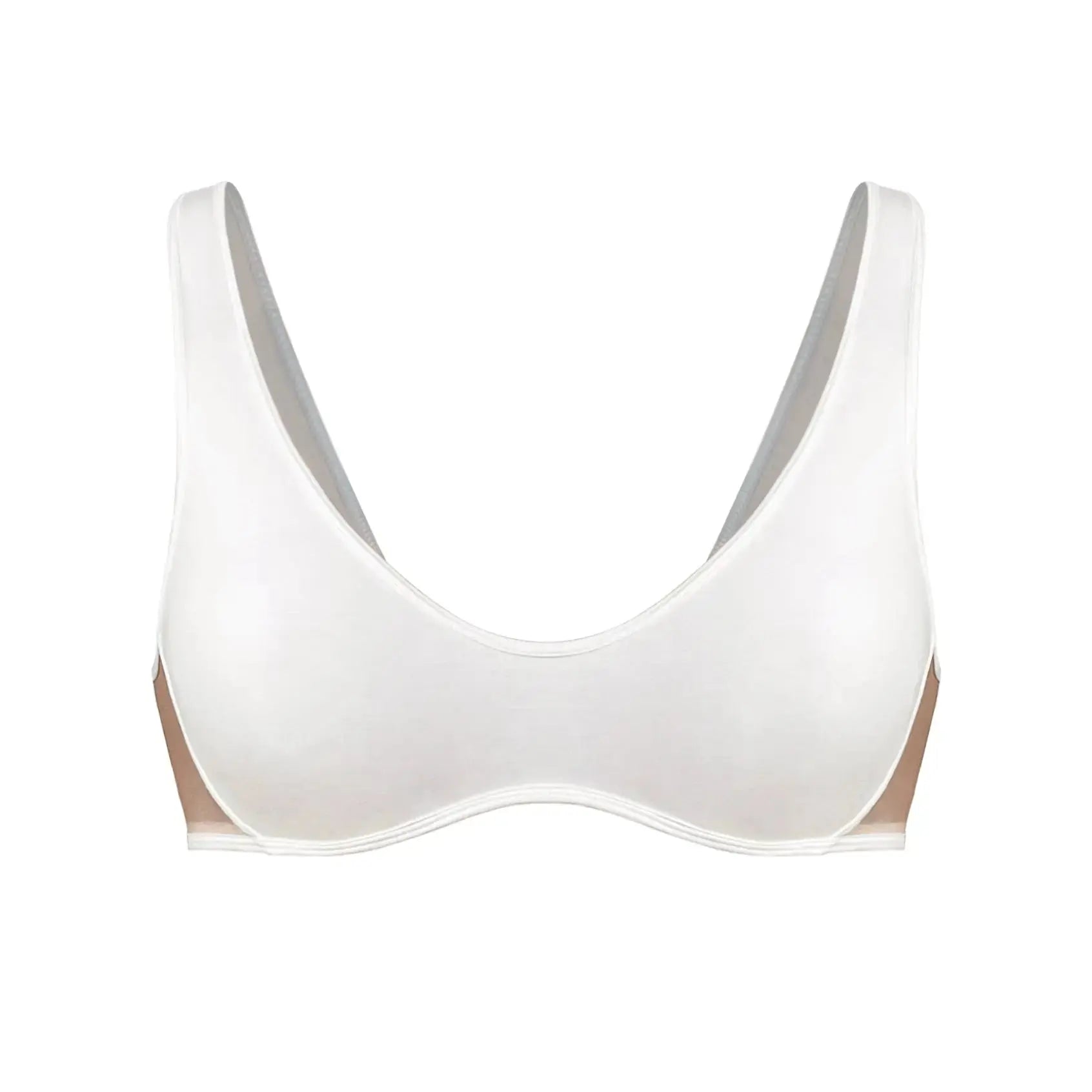 Core Scoop Neck Bralette Crystal - Monique Morin Lingerie