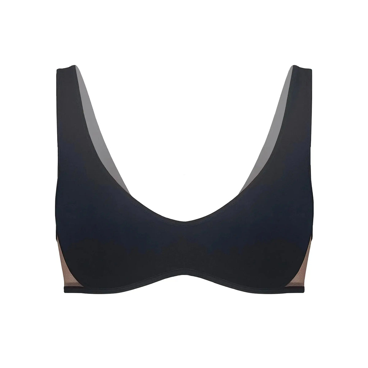 Black modal pull over scoop neck bralette