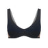 Black modal pull over scoop neck bralette