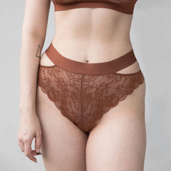 Wild Lace Cheeky Salted Caramel - Monique Morin Model 5'9" wearing size M