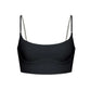 Black modal long line bralette, fully lined with adjustable shoulder straps