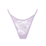 Product thumbnail Wild Lace Adjustable Thong Lilac Hint - Monique Morin Lingerie