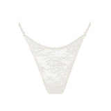 Product thumbnail Wild Lace Adjustable Thong Crystal - Monique Morin Lingerie