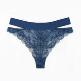 Product thumbnail Wild Lace Cheeky Panty Dark Denim Blue - Monique Morin