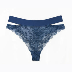 Wild Lace Cheeky Panty Dark Denim Blue - Monique Morin