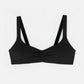 Black modal bralette in a pull-on style with adjustable straps