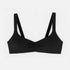 Black modal bralette in a pull-on style with adjustable straps